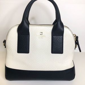 Kate Spade Navy/White Leather Purse WITHOUT Strap.